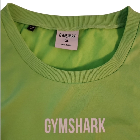 Gymshark Non Stop Crop Top Lime Green Neon Womens XL Athleisure Workout Tank - Picture 4 of 9